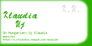 klaudia uj business card